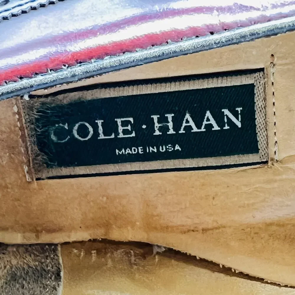 Cole Haan Shoes Mens 10.5 Brown Leather Tassel Loafers Vintage Dress Made USA
